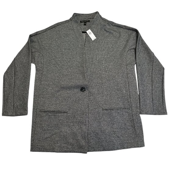 Express Jackets & Blazers - *NWT, Express, Women, Collarless Blazer, Black & White, Sz M